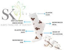 Load image into Gallery viewer, Kids Cotton Soft Breathable Mid Calf Crew Socks (Pack of 3-pairs).