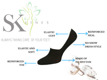 Load image into Gallery viewer, Men Cotton No Show Socks – Soft, Breathable Dress Socks with Cotton Fibers (Pack of 3 or 6-pairs)