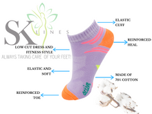 Load image into Gallery viewer, Women Cotton Soft Breathable Low Cut Socks (Pack of 3 or 6-pairs)