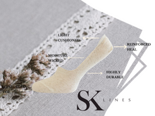 Load image into Gallery viewer, Linen Flax Women's Soft Breathable No Show Socks 3-pairs.