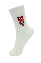 Load image into Gallery viewer, Linen Flax Women Soft Breathable Embroidery Ornament Socks (Pack of 2-pairs)