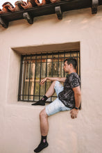 Load image into Gallery viewer, Black Men Soft Breathable Embroidery Ornament Socks (2-pairs).