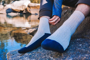 Men's Heavy Thick Terry Linen Socks - Soft Warm Comfort Winter Crew Socks (2-pairs)