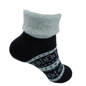 Women's Thick Terry Cotton Socks - Soft Warm Comfort Casual Crew Winter Socks (Pack of 2), Multicolor