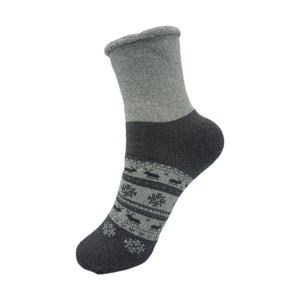 Women's Thick Terry Cotton Socks - Soft Warm Comfort Casual Crew Winter Socks (Pack of 2), Multicolor